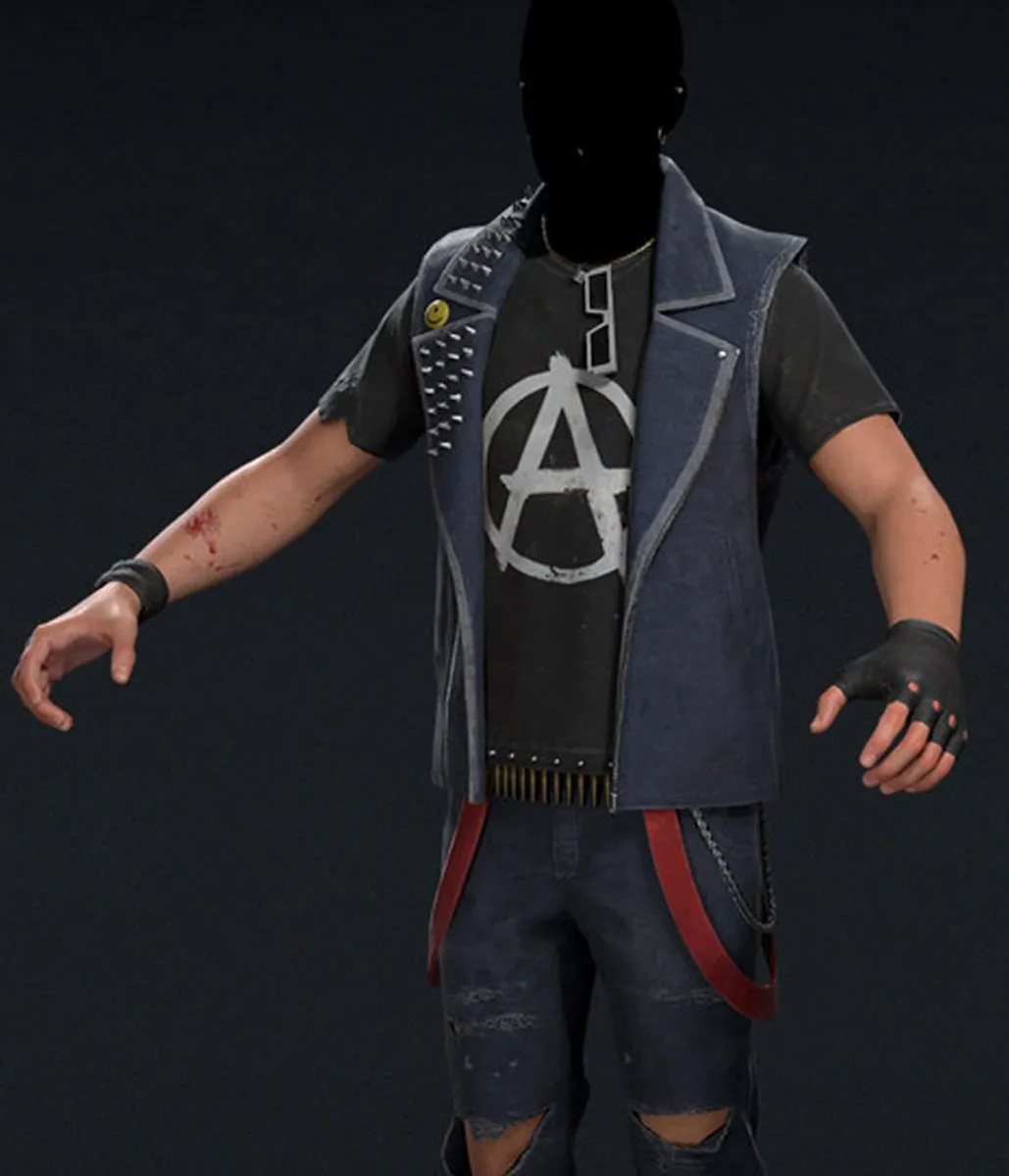 The Punk Rocker Call of Duty Blue Denim Vest