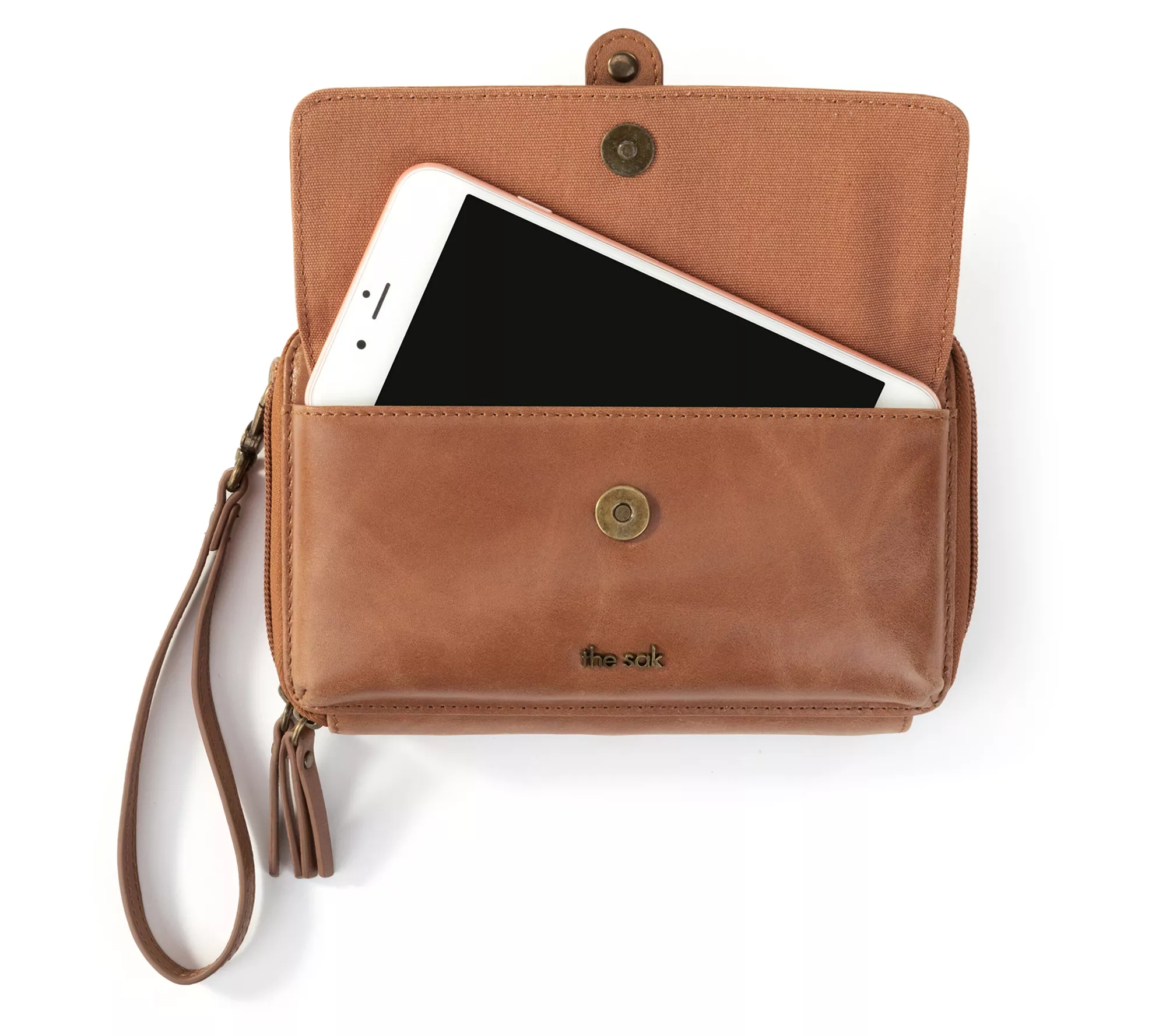 The Sak Sequoia Leather X-Large Smartphone Crossbody