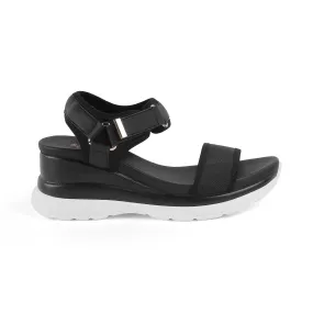 Tresmode Anci Black Women's Casual Wedge Sandals