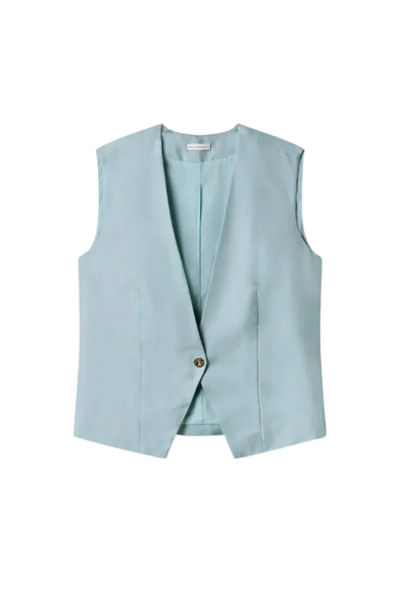 Twill Slouch Vest Sky