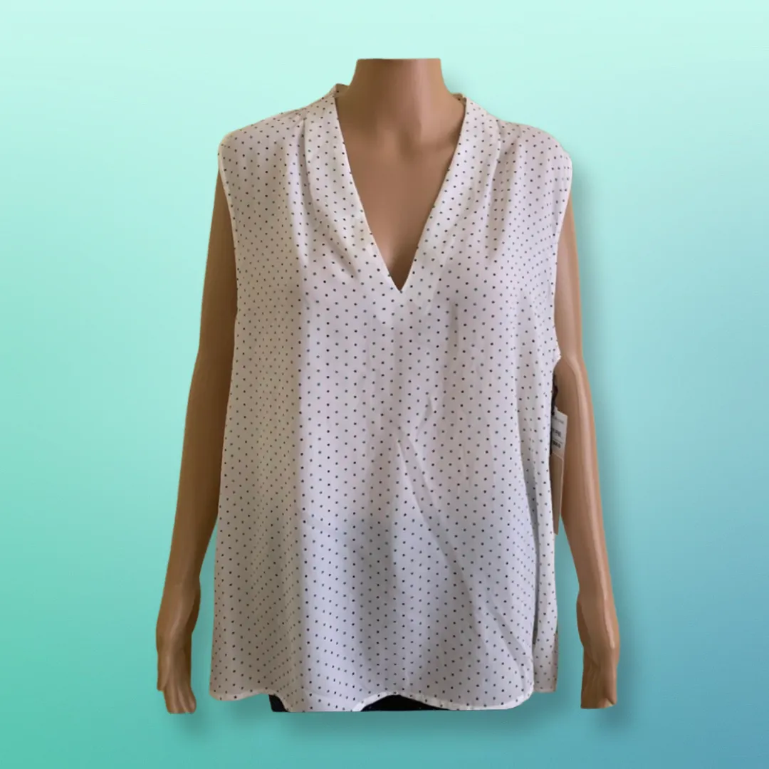 V-Neck Sleeveless Top HALOGEN