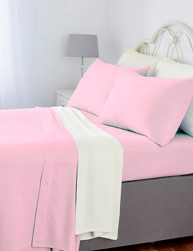 Vantona Plain Dyed Napguard Flannelette Fitted Sheet