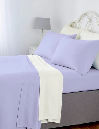 Vantona Plain Dyed Napguard Flannelette Fitted Sheet