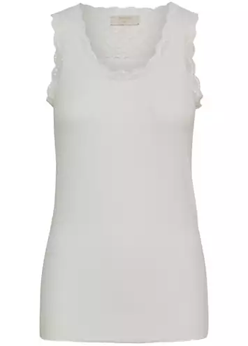 Venessa Sleeveless Slim Fit Laced Top by Cream | Look Again