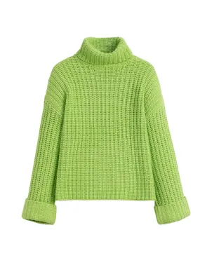 Vida Chunky Turtleneck - Pear