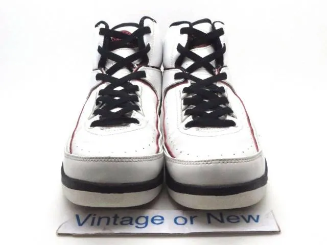 VTG Nike Air Jordan II 2 White Varsity Red Black Retro G...