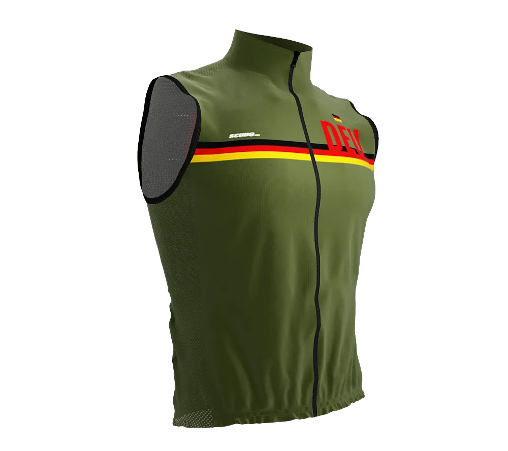 Wind Breaker Cycling Running Sports Vest Germany Country Code for Men And Women