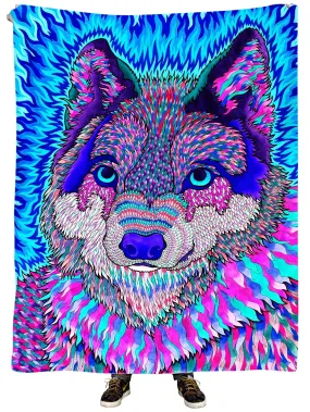 Wolfadelic III Plush Blanket