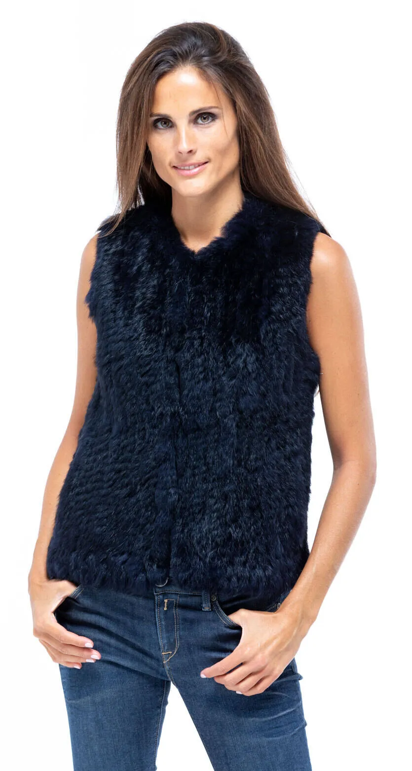 Women's bunny sleeveless vest dark blue oakwood 62683