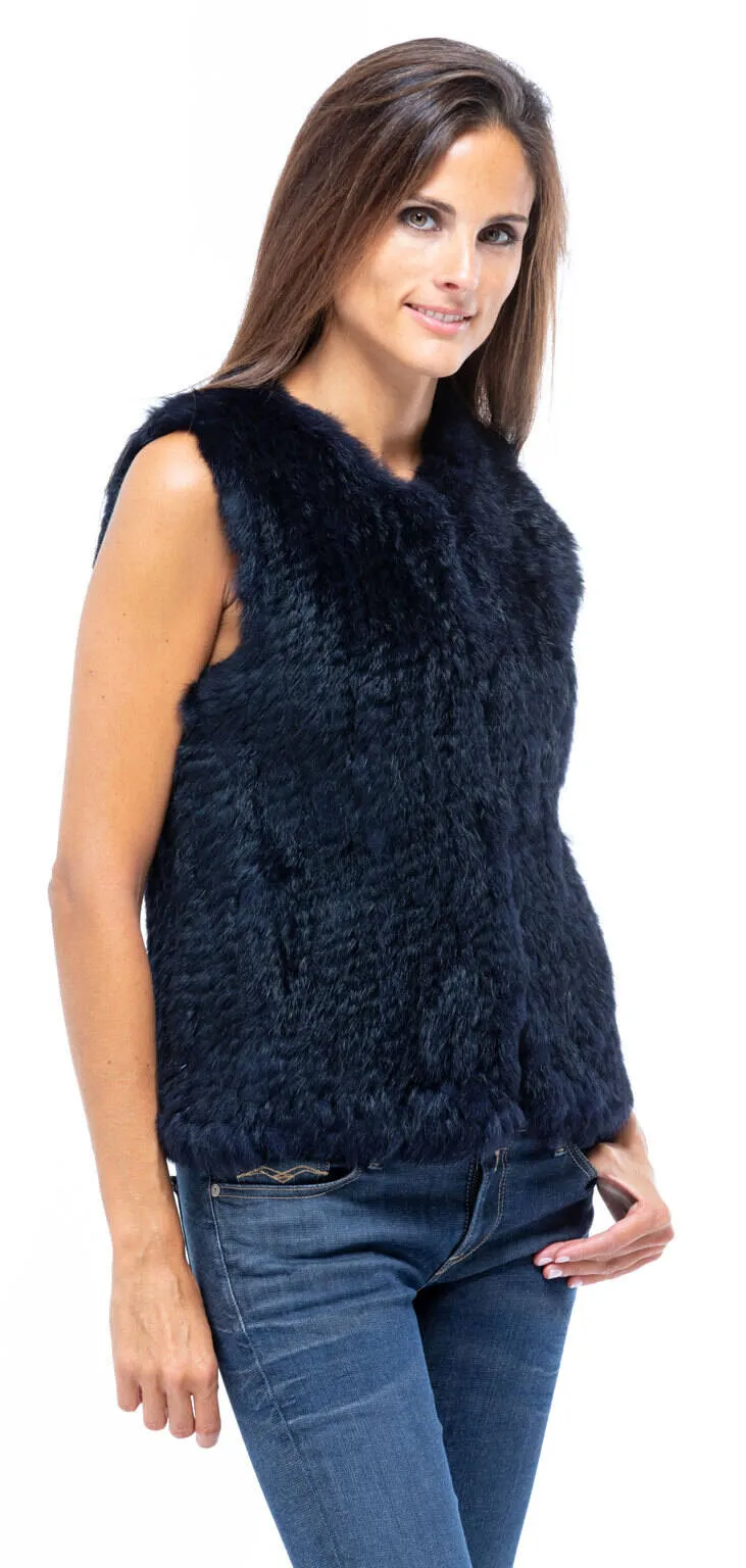 Women's bunny sleeveless vest dark blue oakwood 62683