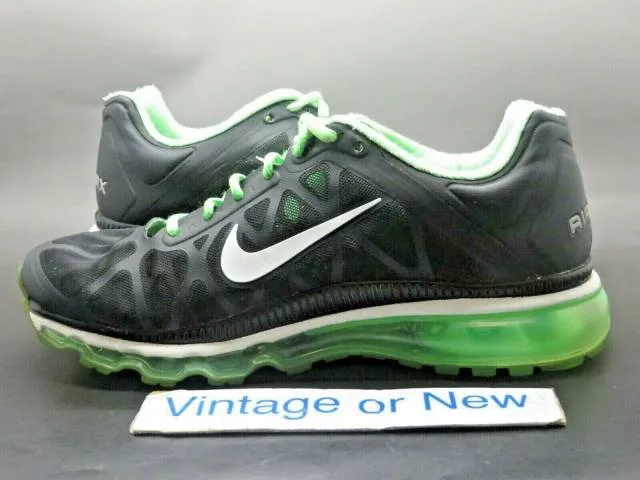 Women's Nike Air Max+ 2011 Black Summit White Neo Lime R...