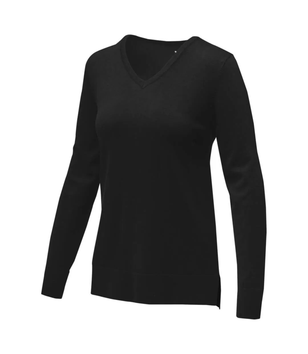 Womens/ladies stanton pullover solid black Elevate