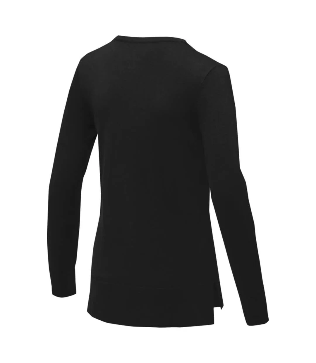 Womens/ladies stanton pullover solid black Elevate