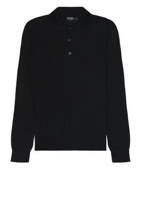 Zegna Casheta Long Sleeve Polo